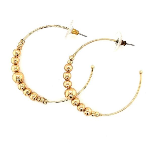 Beaded Hoops  - Picture 1 of 4